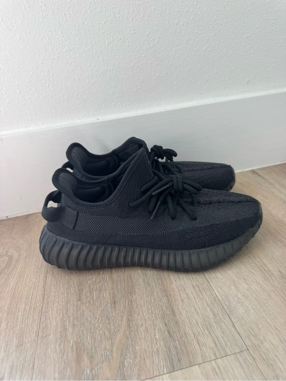 Black Yeezy 350 V2 sneakers